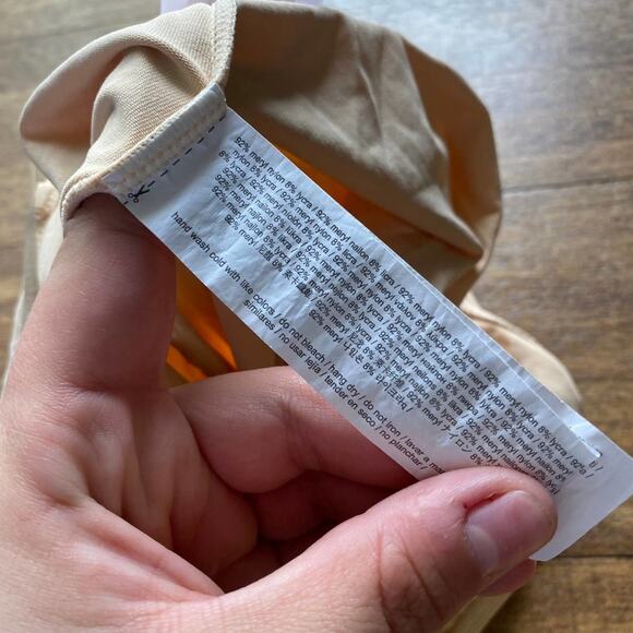 Capezio Nude Leotard Clear Straps Tan Bodysuit Gymnastics Dance Sz Medium - Picture 8 of 9